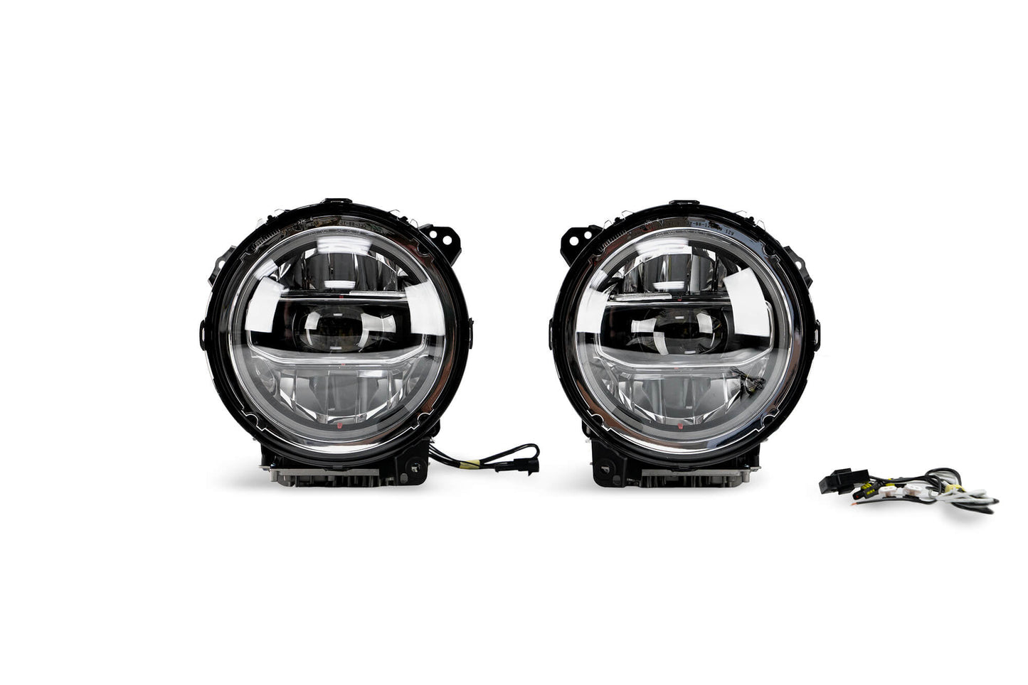 2018 2025 Jeep Jeep Gladiator JT Wrangler JL JLU LED Headlights Chrome DV8 Offroad-7