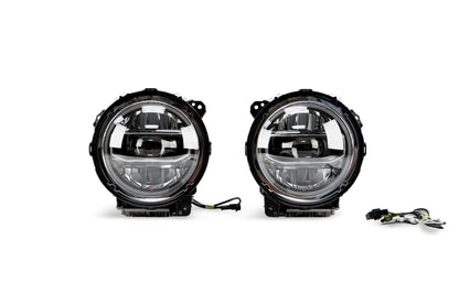 2018 2025 Jeep Jeep Gladiator JT Wrangler JL JLU LED Headlights Chrome DV8 Offroad-7