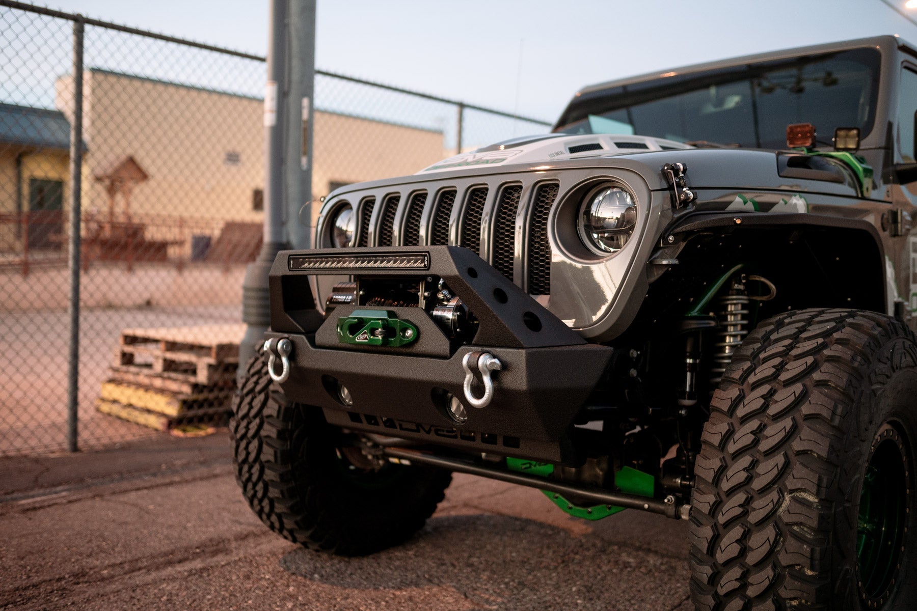 2020 2025 Jeep Gladiator JT Wrangler Headlights Black DV8 Offroad-12