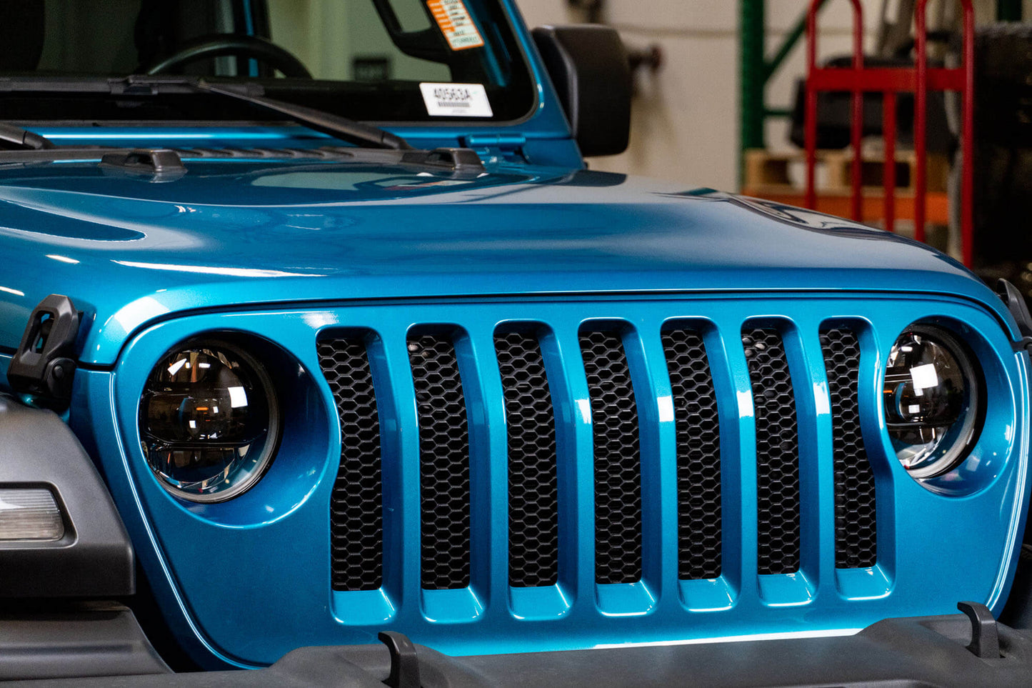 2020 2025 Jeep Gladiator JT Wrangler Headlights Black DV8 Offroad-7
