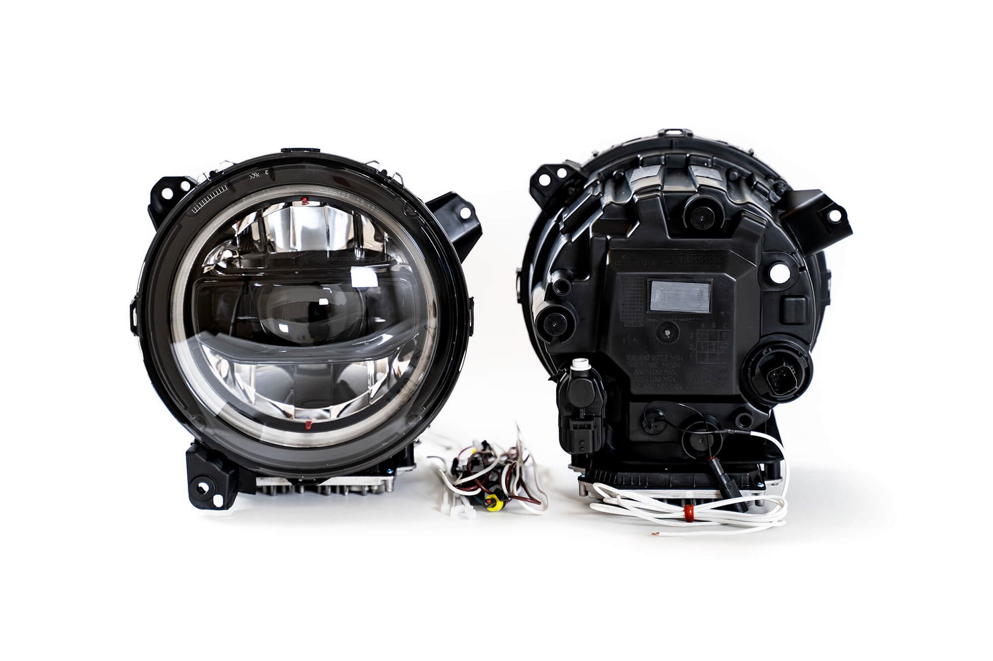 2020 2025 Jeep Gladiator JT Wrangler Headlights Black DV8 Offroad-10