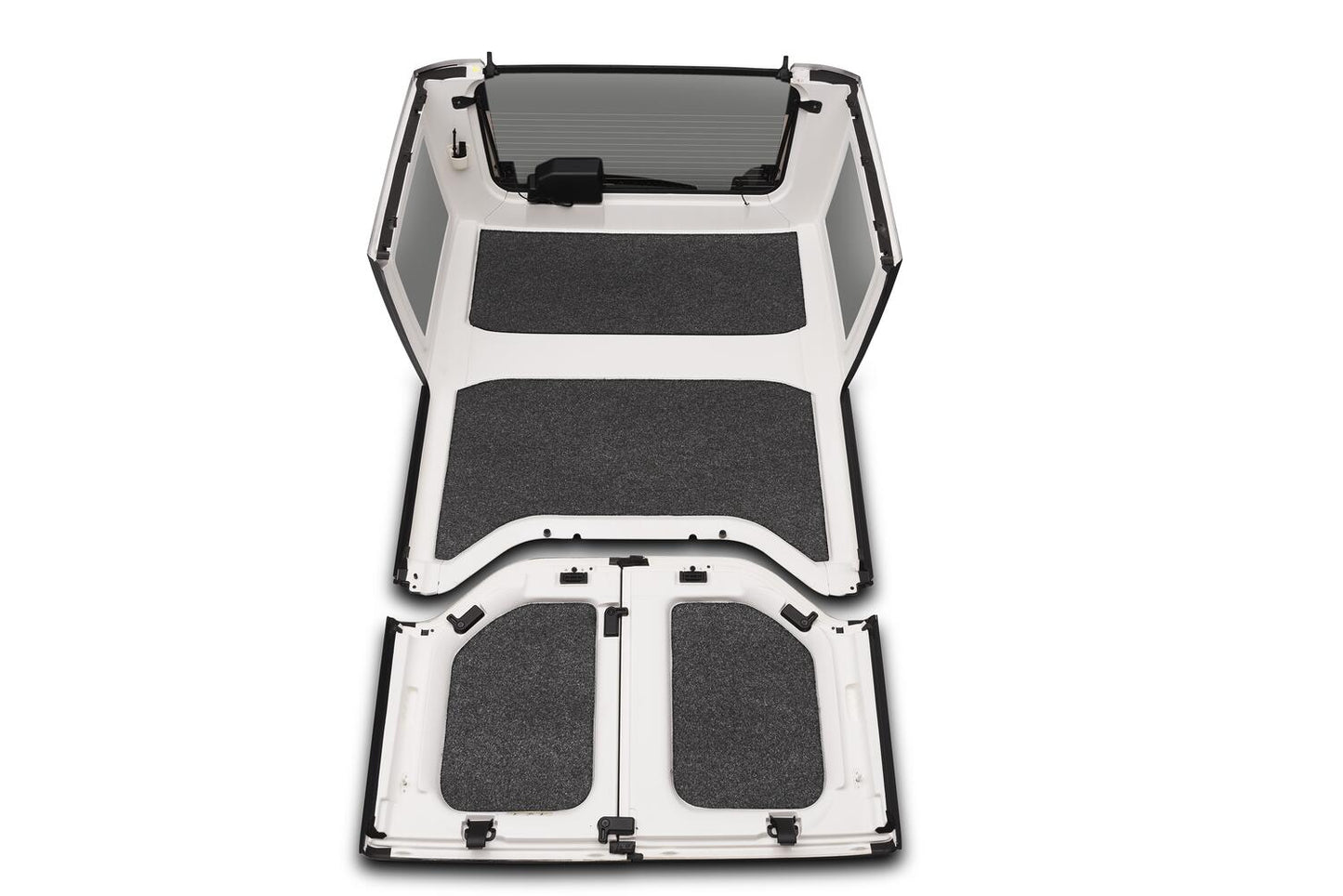 Jeep Headliner 07-10 JK Unlimited 4 door Headliner Kit 4 pc. Kit Intended For Hard Top Charcoal BedRug-4