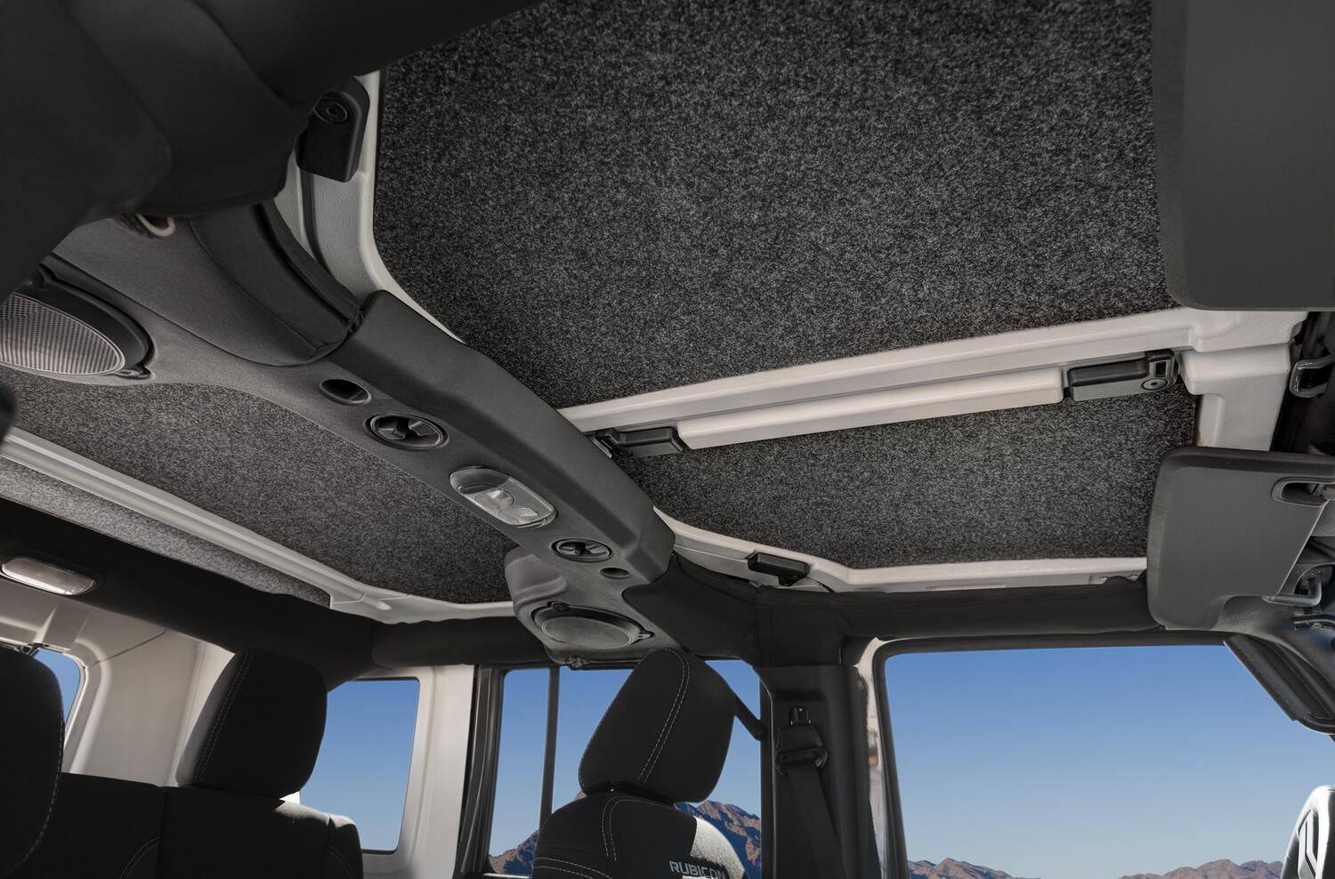 Jeep Headliner 11-18 JK Unlimited 4 door Headliner Kit 4 pc. Kit Intended For Hard Top Charcoal BedRug-1