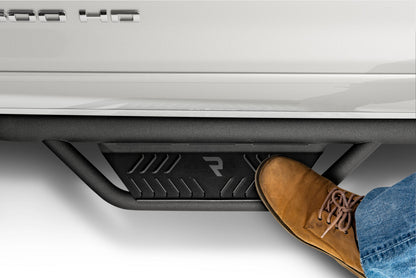 Podium Step LG Cab Length (2 Steps per Side) 3 Inch Main Tube Diameter 2015-2019 Chevy Silverado/GMC Sierra 2500 HD/3500 HD Crew Cab Gas 2015-2016 Diesel Textured Black NFab-1