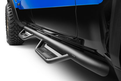 Podium Step LG Cab Length (2 Steps per Side) 3 Inch Main Tube Diameter 2009-2015.5 Dodge Ram 1500 Quad Cab Textured Black NFab-2