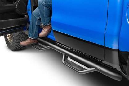 Podium Step LG Cab Length (2 Steps per Side) 3 Inch Main Tube Diameter 2019-2025 (New Body Style) Ram 1500 Crew Cab Textured Black NFab-5