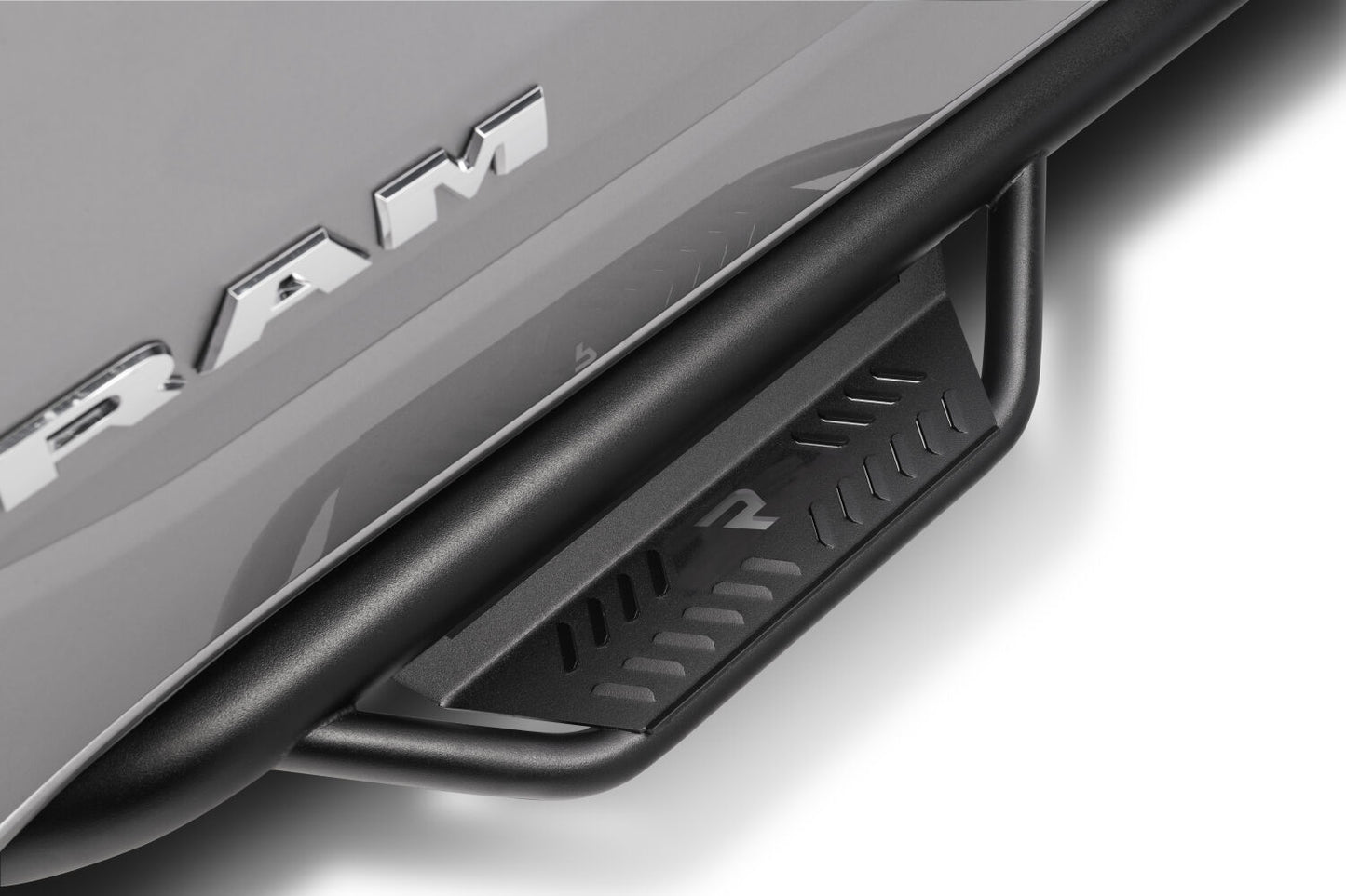 Podium Step LG Cab Length (2 Steps per Side) 3 Inch Main Tube Diameter 2019-2025 Ram 2500/3500 Mega Cab Textured Black NFab-1