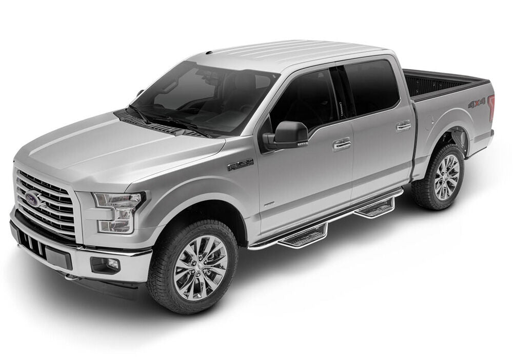 Podium Step SS Cab Length (2 Steps per Side) 3 Inch Main Tube Diameter 2009-2014 Ford F-150 SuperCrew Polished Stainless NFab-3