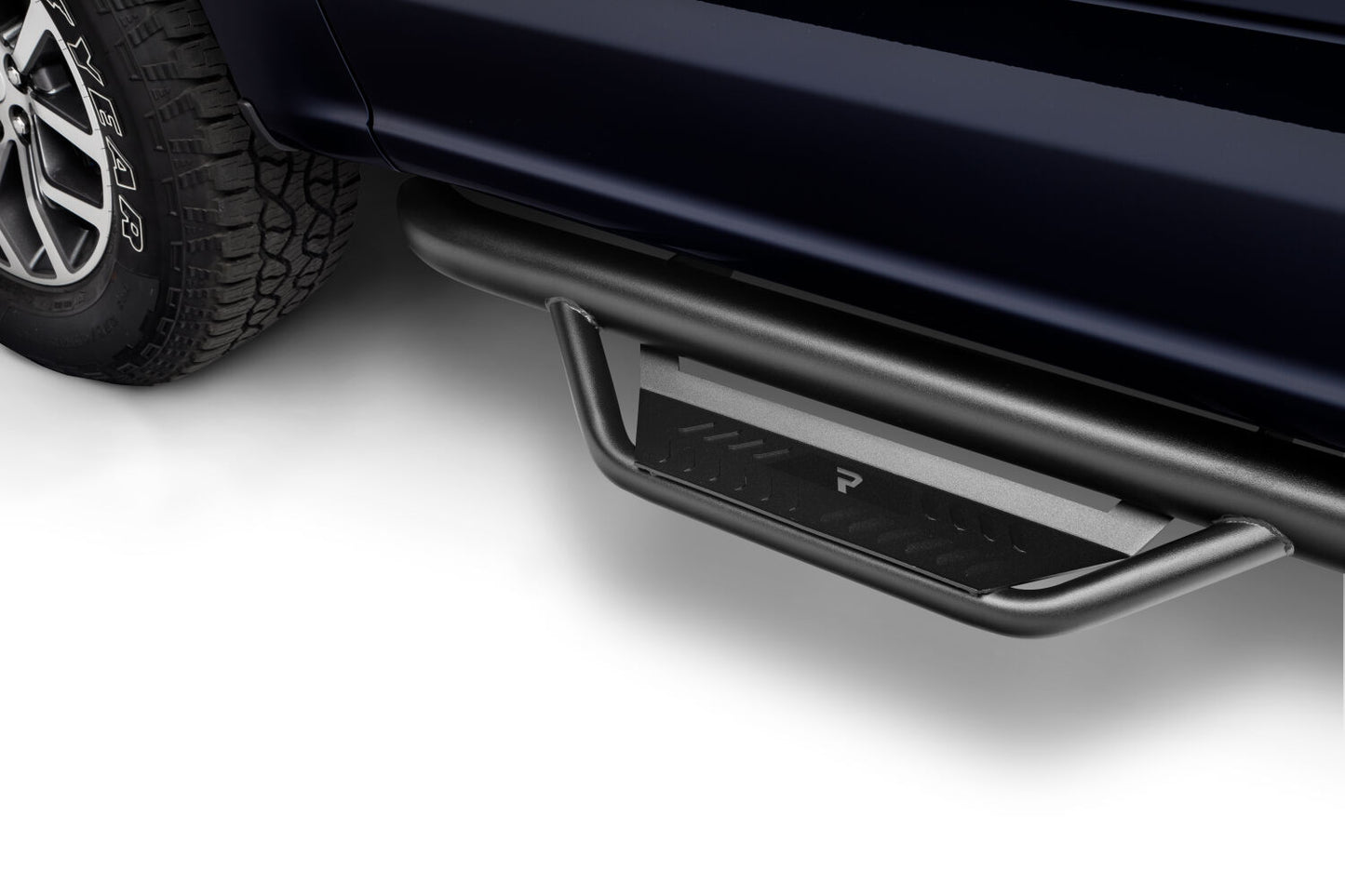 Podium Step LG Wheel-to-Wheel with Bed Access (3 Steps per Side) 3 Inch Main Tube Diameter 2017-2026 Ford F-250/350 6.75 Inch Bed Crew Cab Textured Black NFab-2