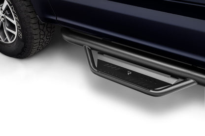Podium Step LG Wheel-to-Wheel with Bed Access (3 Steps per Side) 3 Inch Main Tube Diameter 2017-2026 Ford F-250/350 6.75 Inch Bed Crew Cab Textured Black NFab-2