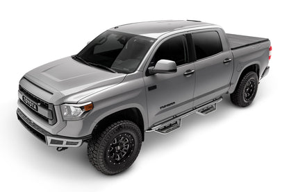 Podium Step SS Cab Length (2 Steps per Side) 3 Inch Main Tube Diameter 2007-2021 Toyota Tundra Double Cab Polished Stainless NFab-2
