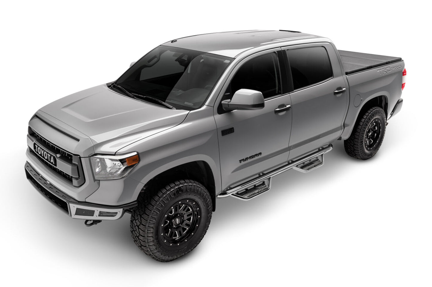 Podium Step SS Cab Length (2 Steps per Side) 3 Inch Main Tube Diameter 2022-2025 Toyota Tundra CrewMax Polished Stainless NFab-2