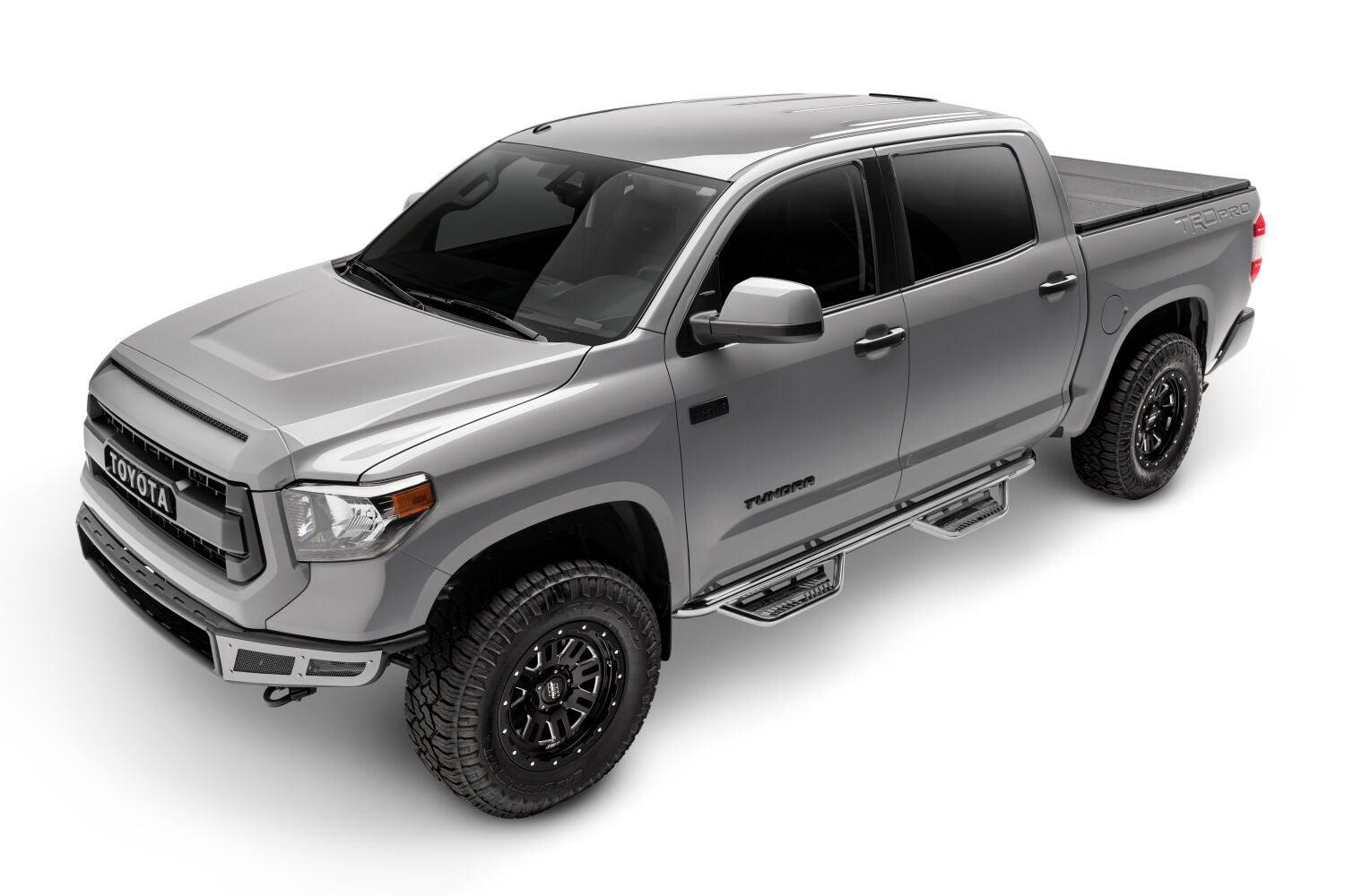 Podium Step SS Cab Length (2 Steps per Side) 3 Inch Main Tube Diameter 2022-2025 Toyota Tundra CrewMax Polished Stainless NFab-2
