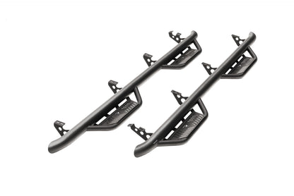 Podium Step LG Cab Length (2 Steps per Side) 3 Inch Main Tube Diameter 2005-2023 Toyota Tacoma Double Cab Textured Black N Fab NFab