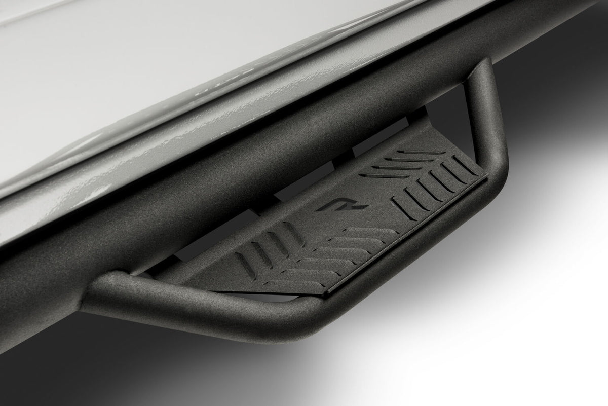 Podium Step LG Cab Length (2 Steps per Side) 3 Inch Main Tube Diameter 2005-2023 Toyota Tacoma Double Cab Textured Black N Fab NFab-1