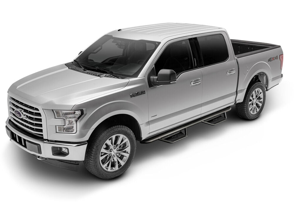 Podium Step LG Cab Length (2 Steps per Side) 3 Inch Main Tube Diameter 2005-2023 Toyota Tacoma Double Cab Textured Black N Fab NFab-2