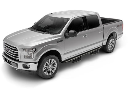 Podium Step LG Cab Length (2 Steps per Side) 3 Inch Main Tube Diameter 2005-2023 Toyota Tacoma Double Cab Textured Black N Fab NFab-2