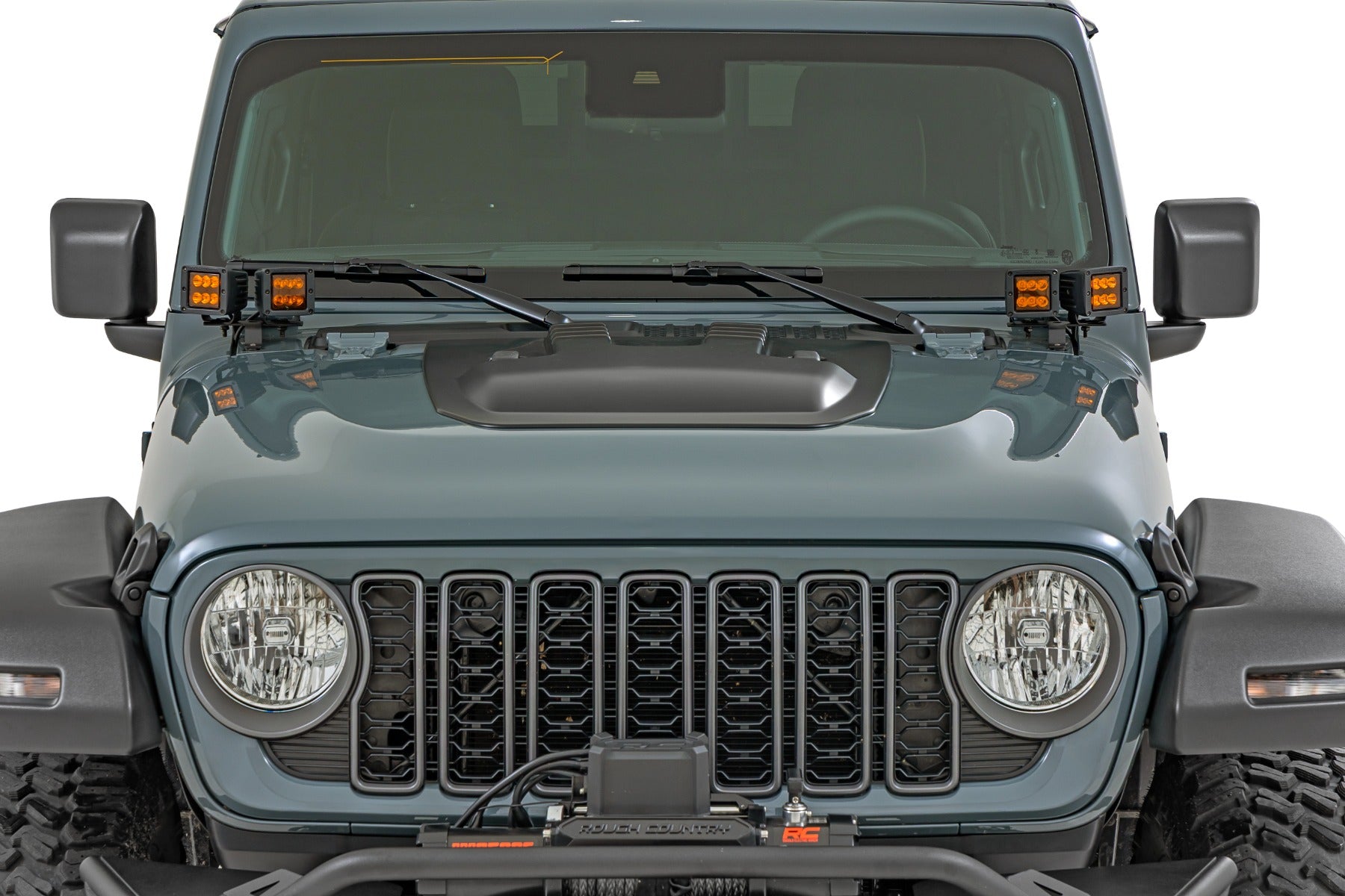 Hood Scoop Jeep Gladiator JT/Wrangler JL 4WD (2018-2026) Rough Country-31