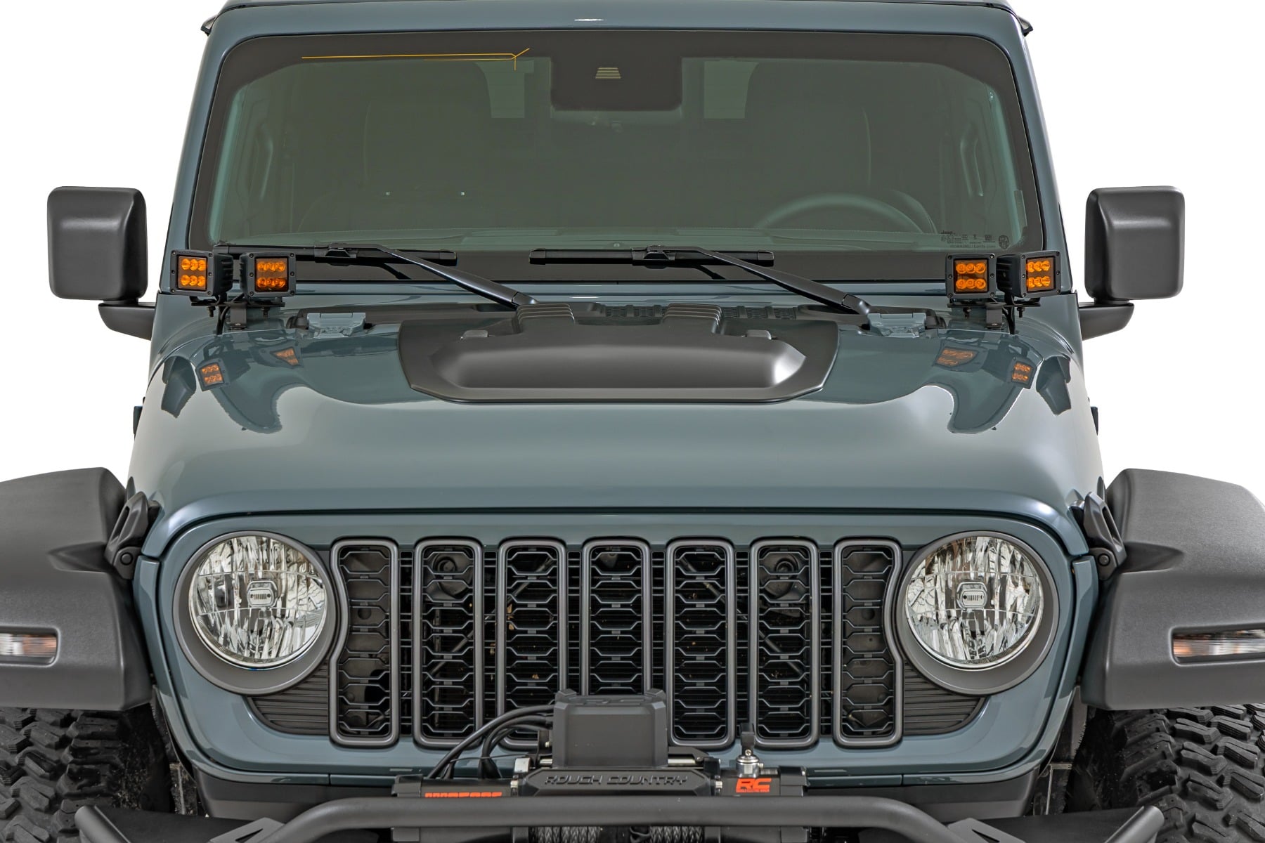 Hood Scoop Jeep Gladiator JT/Wrangler JL 4WD (2018-2026) Rough Country-13