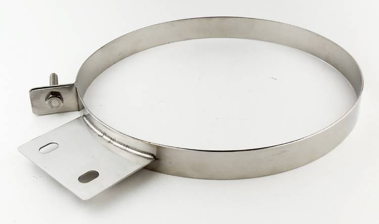 Diesel Stack Clamp 8 in Polished 304 Stainless Steel Pypes Performance Exhaust