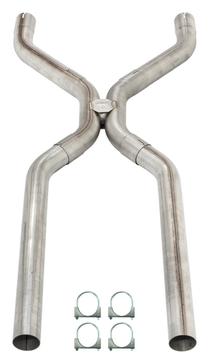 2.5 Inch Universal H-Pipe Crossover Kit Mandrel Bent 409 Stainless Steel Pypes Performance Exhaust-1