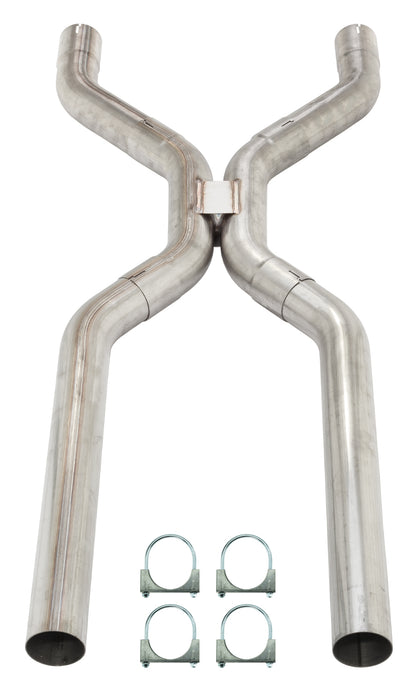 3 Inch Universal H-Pipe Crossover Kit Mandrel Bent 409 Stainless Steel Pypes Performance Exhaust-1