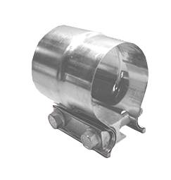 Muffler Band Clamp 2.5 in Stepped Natural 304 Stainless Steel Pypes Performance Exhaust