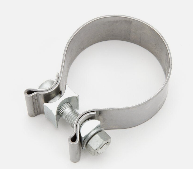 Muffler Band Clamp 2.5 in x 1 in Natural 304 Stainless Steel Pypes Performance Exhaust-1