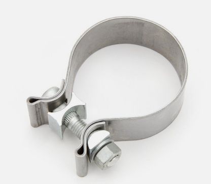 Muffler Band Clamp 2.5 in x 1 in Natural 304 Stainless Steel Pypes Performance Exhaust-1