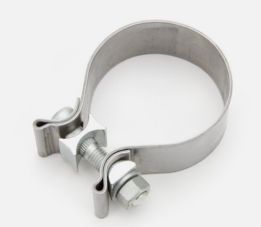 Muffler Band Clamp 2.5 in x 1 in Natural 304 Stainless Steel Pypes Performance Exhaust-1