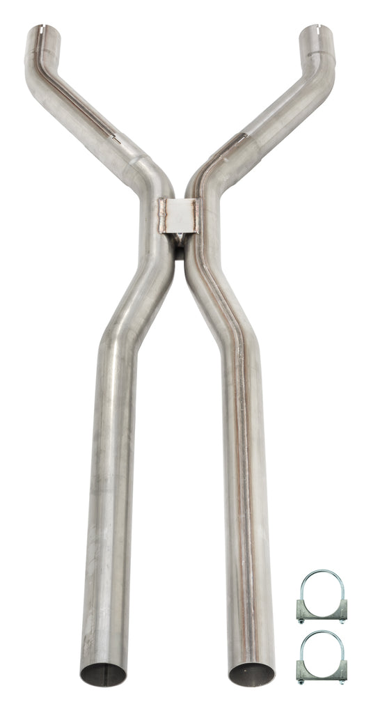 2.5 Inch Mandrel-Bent Tunnel Crossover H-Pipe 409 Stainless Steel Pypes Performance Exhaust-1