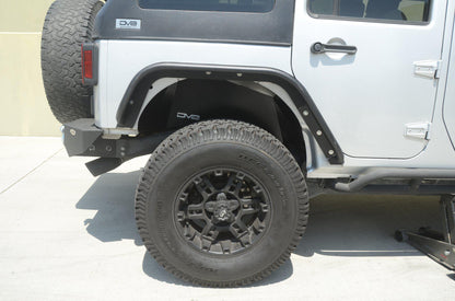 2007 2018 Jeep Wrangler JK JKU Rear Inner Fenders Black DV8 Offroad-2