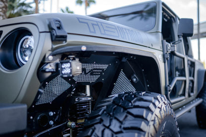 2018 2023 Jeep Wrangler JL JLU Gladiator JT Front Inner Fenders DV8 Offroad-12