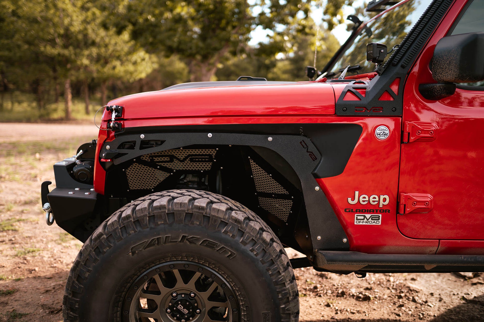 2018 2023 Jeep Wrangler JL JLU Gladiator JT Front Inner Fenders DV8 Offroad-4