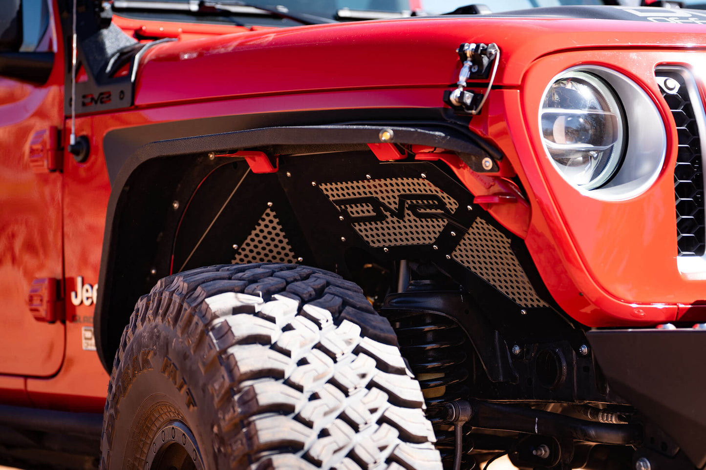 2018 2023 Jeep Wrangler JL JLU Gladiator JT Front Inner Fenders DV8 Offroad-6
