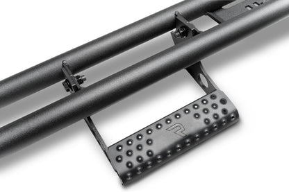 RKR Step System Full Length (1 Step Mount/1 Step per Side) 1.75 Inch Rails 2018-2026 Jeep Wrangler JL 2-Door Textured Black NFab-3