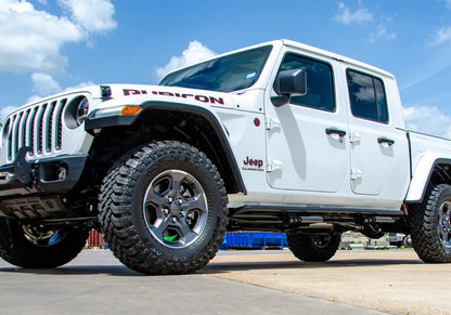 RKR Step System Full Length (1 Step Mount/1 Step per Side) 1.75 Inch Rails 2020-2025 Jeep Gladiator JT 4-Door Textured Black NFab-1