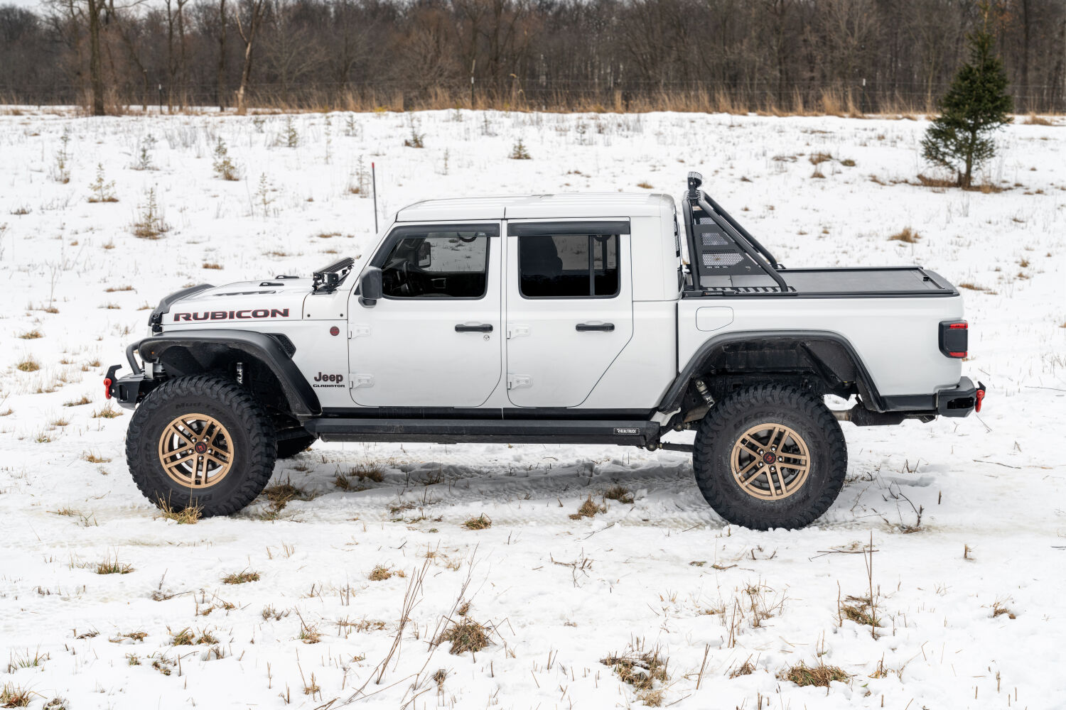ARC Sports Bar 2020-2024 Jeep Gladiator TX Blk Works with Roll-N-Lock and Rugged Ridge Armis Retractable Bed Cover Only NFab-3