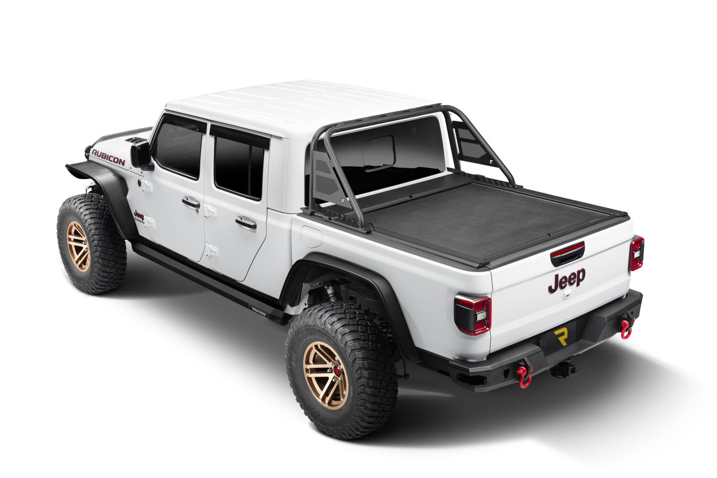 ARC Sports Bar 2020-2024 Jeep Gladiator TX Blk Works with Roll-N-Lock and Rugged Ridge Armis Retractable Bed Cover Only NFab-4