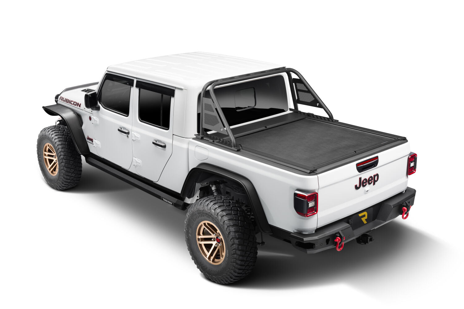 ARC Sports Bar 2020-2024 Jeep Gladiator TX Blk Works with Roll-N-Lock and Rugged Ridge Armis Retractable Bed Cover Only NFab-4
