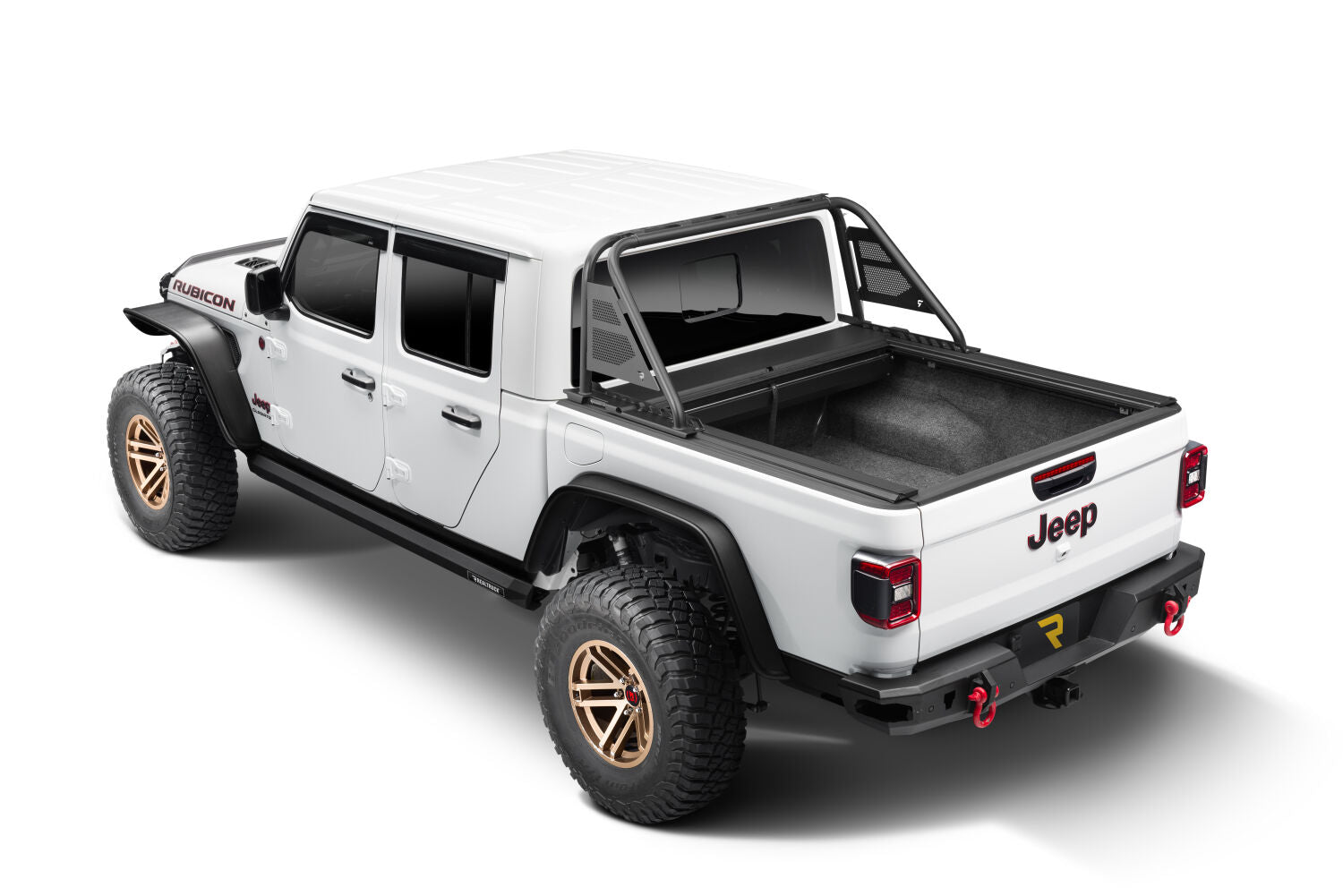 ARC Sports Bar 2020-2024 Jeep Gladiator TX Blk Works with Roll-N-Lock and Rugged Ridge Armis Retractable Bed Cover Only NFab-5