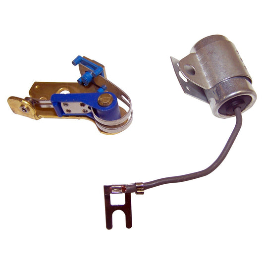 Points Set and Condenser for 65-74 Jeep CJs, SJ, J-Series, w/ 3.8L, 4.2L Engine Crown Automotive