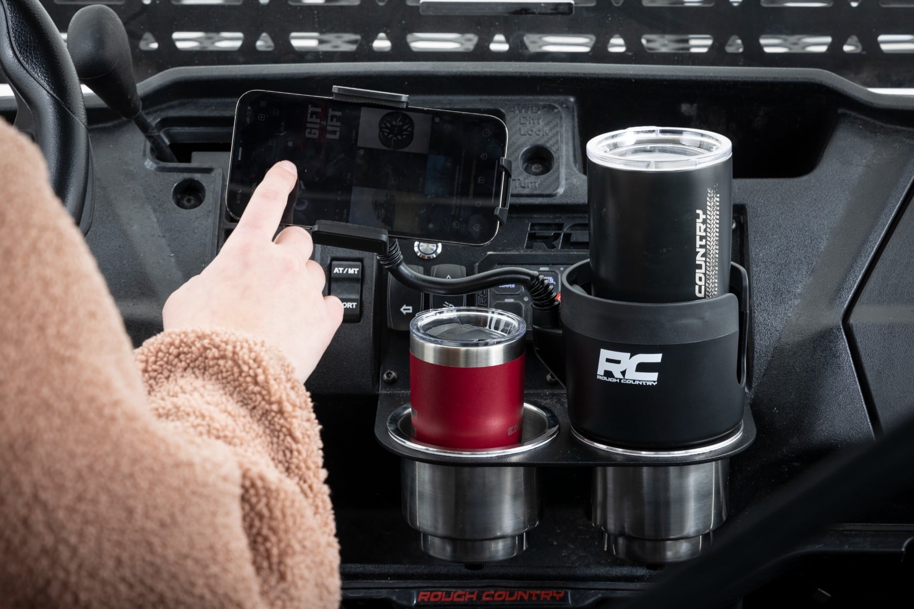 2 in 1 Expanding Cup and Phone Holder Rough Country-2