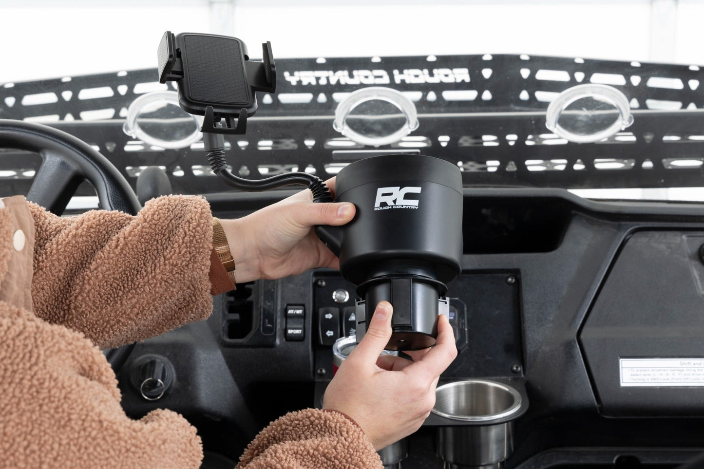 2 in 1 Expanding Cup and Phone Holder Rough Country-3