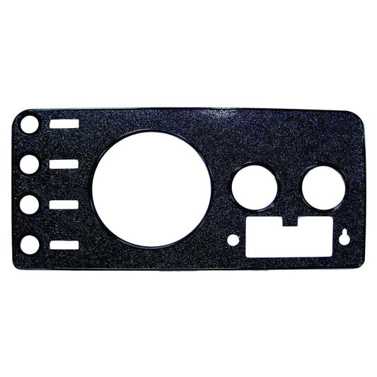 Dash Overlay Panel for 76-86 CJ-5, CJ-7, CJ-8, Black Textured, w/ Radio Opening Crown Automotive