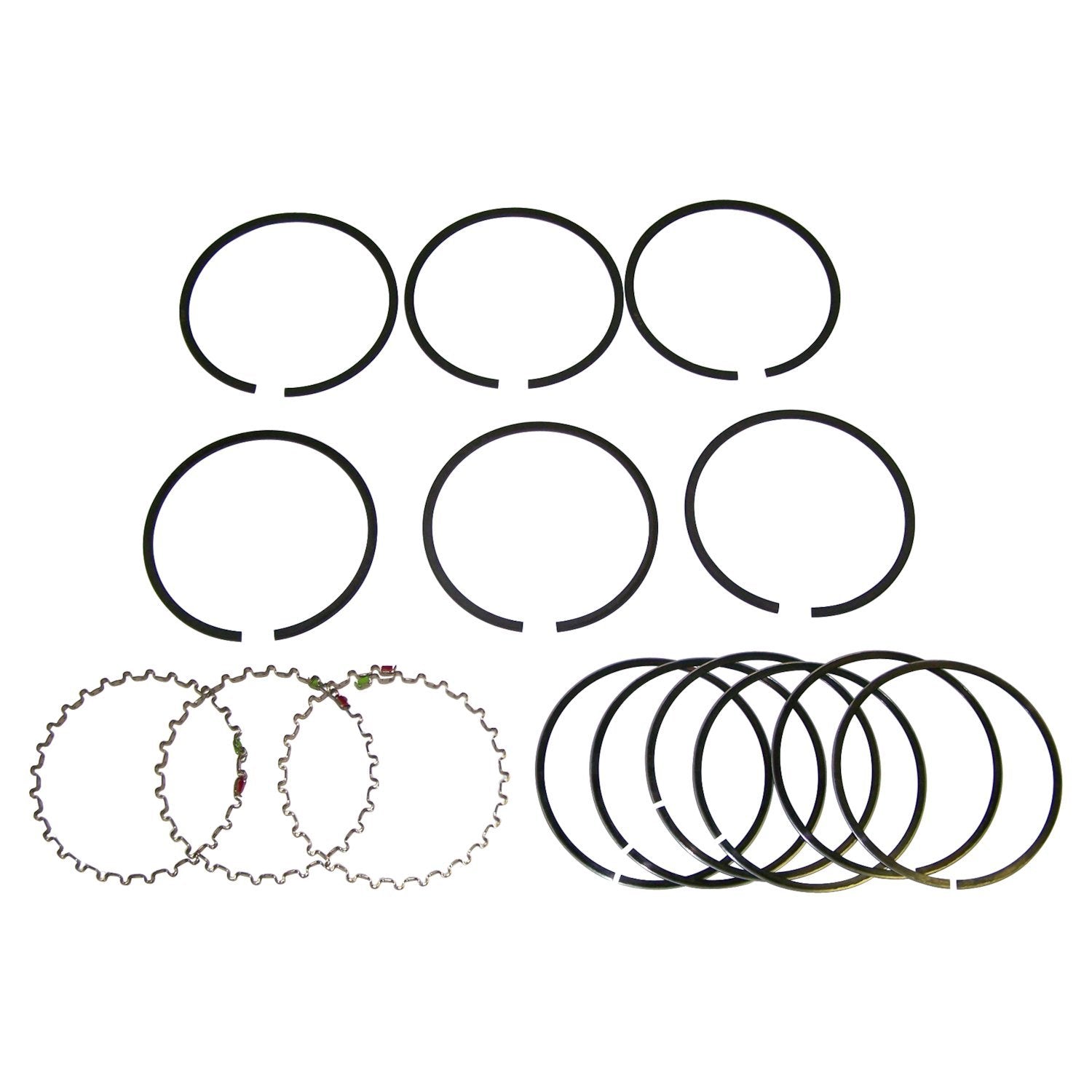 Standard Engine Piston Ring Set for Multiple 65-90 Jeep Models w/ 6 Cylinder Eng Crown Automotive