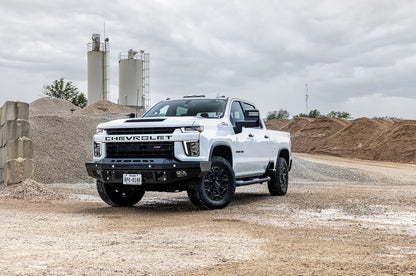 FT Front Bumper Base For 2020-2023 Silverado 2500/3500 HD Sensor Cutouts Fog Cutouts Receiver Bodyguard Bumpers-8
