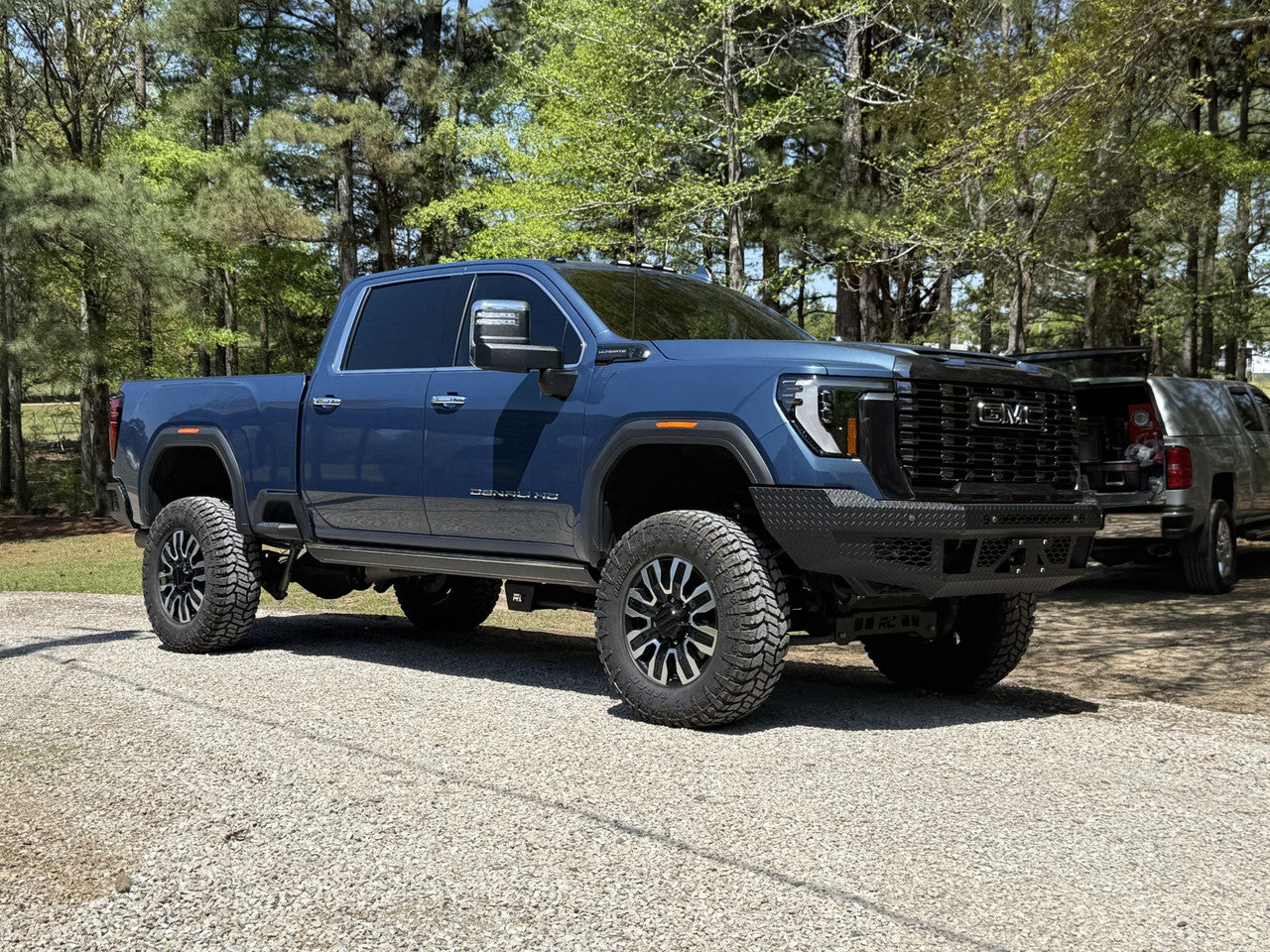 FT Front Bumper Base For 2024-2026 Sierra 2500/3500 HD Sensor Cutouts Fog Cutouts Receiver Bodyguard Bumpers-5
