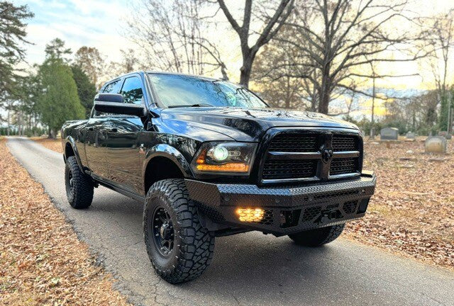 FT Front Bumper Base For 2010-2018 Ram 2500/3500 HD Sensor Cutouts Fog Cutouts Receiver Bodyguard Bumpers-6