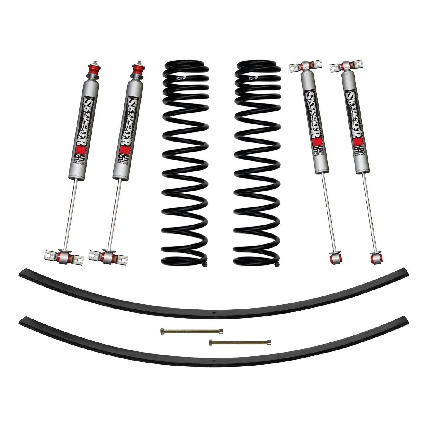 3 Inch Suspension Lift Kit 84-01 Cherokee XJ W/Front Dual Rate Long Travel Coil Springs Rear Add A Leafs Skyjacker-1
